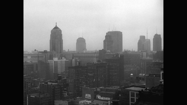 WS View Chicago skyline /芝加哥，伊利诺伊州，美国视频素材