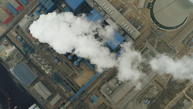 热电厂鸟瞰图视频素材