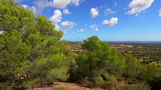 马略卡平原附近的Santuario de la Consolacion - Alqueria Blanca - Santanyi / Balearic群岛，西班牙视频素材