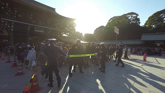 新年参拜明治神社视频素材