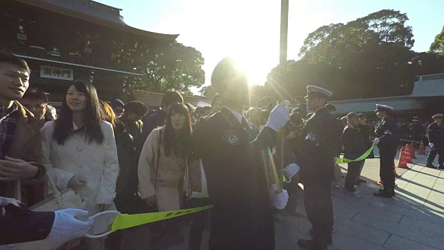 新年参拜明治神社视频素材