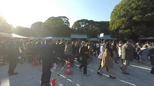 新年参拜明治神社视频素材