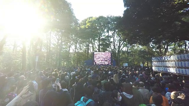 新年参拜明治神社视频素材