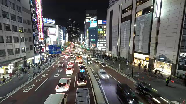 新宿街的夜景视频素材