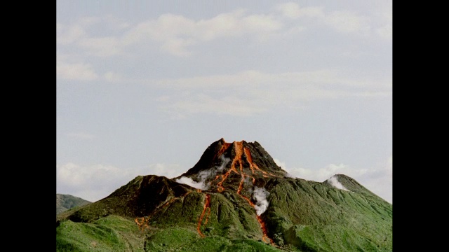 WS TU TD活火山喷发的观点/美国视频素材