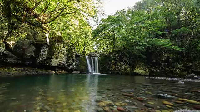 Donnaeko valley(热门旅游景点)在济州岛视频素材