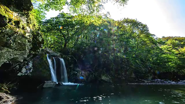 Donnaeko valley(热门旅游景点)在济州岛视频素材