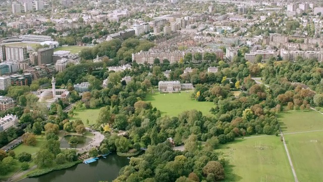 WS航空POV城市/伦敦，英国，英国视频素材