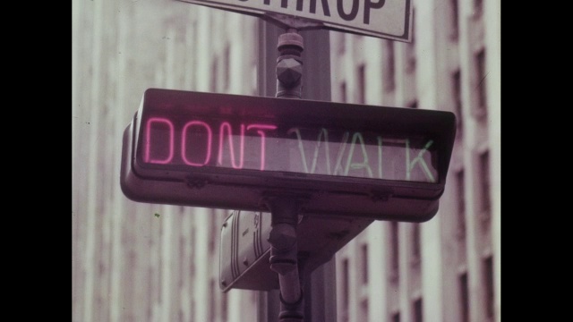 CU Donât walk sign /美国视频素材