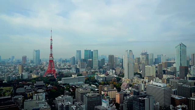 VDO高清:鸟瞰图东京塔日本视频下载