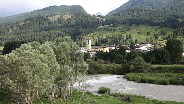 意大利Fiemme山谷，马西村景色视频素材