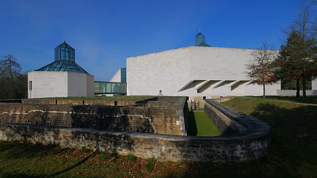 Fort Thuengen与现代艺术博物馆，让大公，MUDAM, Kirchberg，卢森堡市，卢森堡大公国视频素材