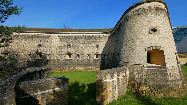 Fort Thuengen与现代艺术博物馆，让大公，MUDAM, Kirchberg，卢森堡市，卢森堡大公国视频素材