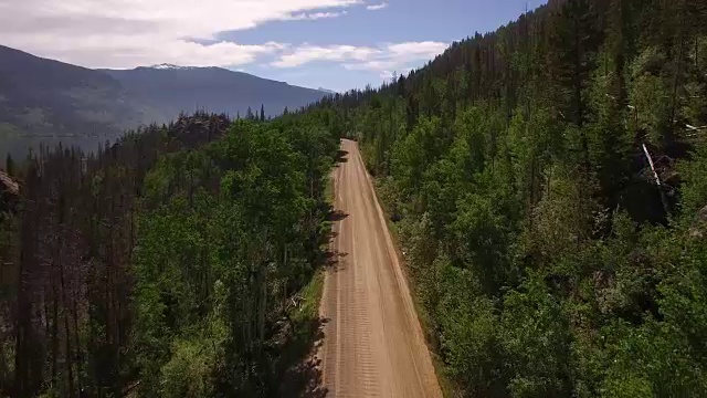 科罗拉多落基山脉，科罗拉多河，格兰比湖的山大坝，美丽的水反射，春天，原始的水，树叶，野生白杨树发现4K自然/野生动物/天气视频素材