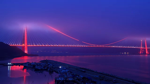 Yavuz苏丹Selim Bridge ** Lapse*视频素材