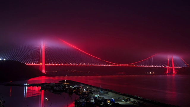 Yavuz苏丹Selim Bridge ** Lapse*视频素材