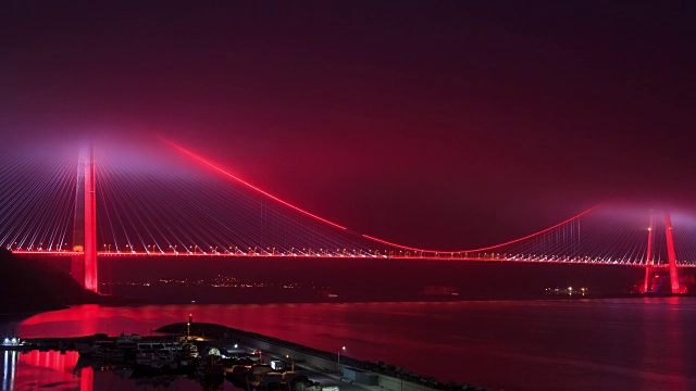 Yavuz苏丹Selim Bridge ** Lapse*视频素材