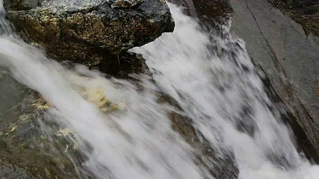 瀑布配雪水，动作缓慢视频下载