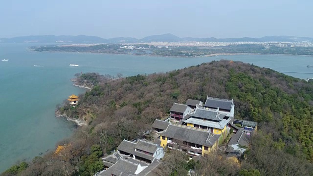 无锡市太湖龟头岛风景区七十二峰视频素材