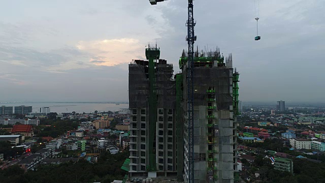 建筑工地鸟瞰图视频下载