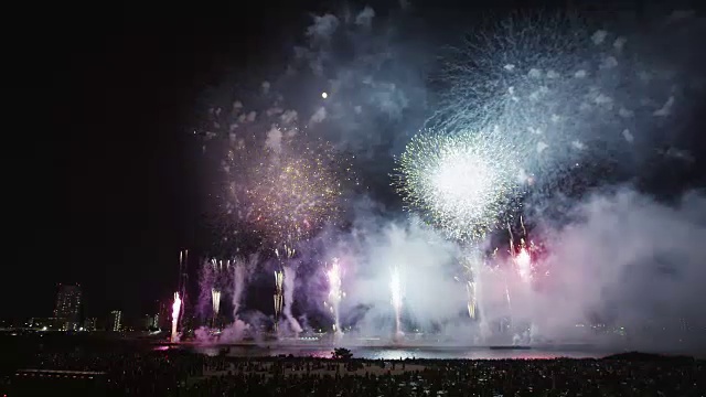 足立烟花节在2013年视频素材