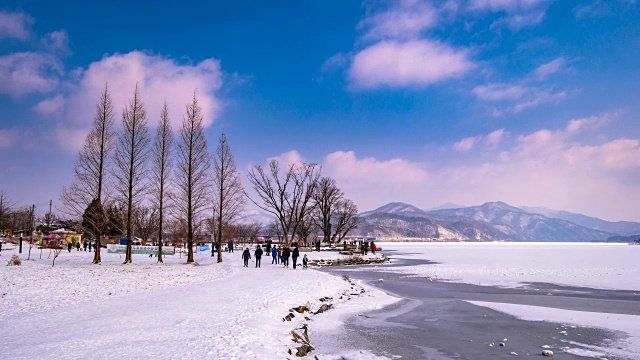 杜穆梅奥利(两个水域)(热门旅游目的地和戏剧地点)的冬季视频素材