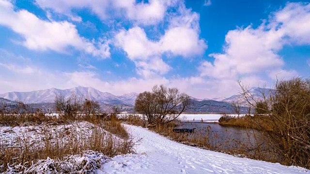 杜穆梅奥利(两个水域)(热门旅游目的地和戏剧地点)的冬季视频素材