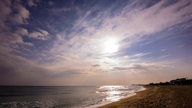 Naksan海滩海景(韩国流行海滩)视频素材