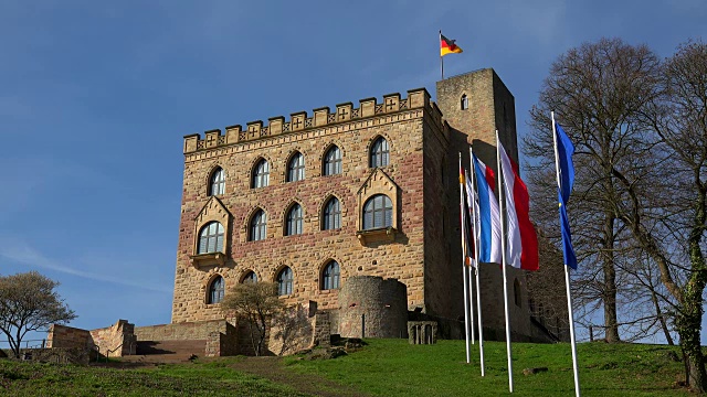 Hambach Castle, Neustadt an der Weinstraße, Pfalz, Rhineland-Palatinate, Germany视频素材