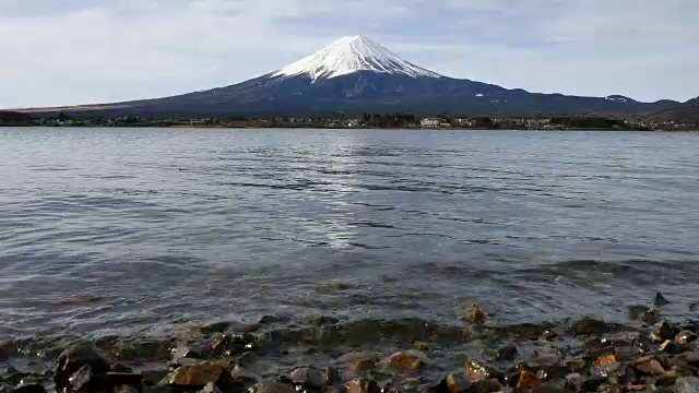 川口湖和富士山视频素材