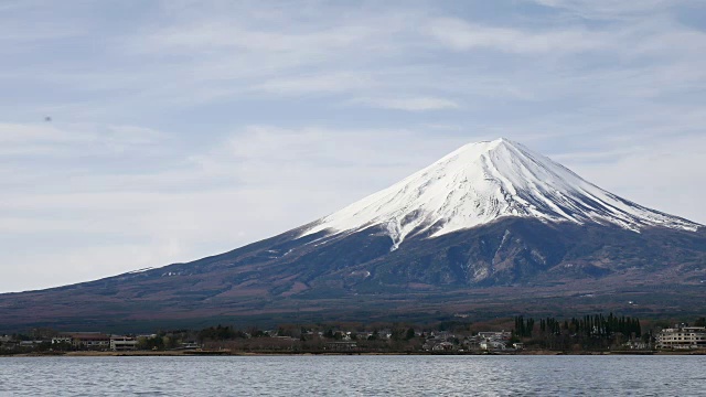 早上在日本的富士山视频素材