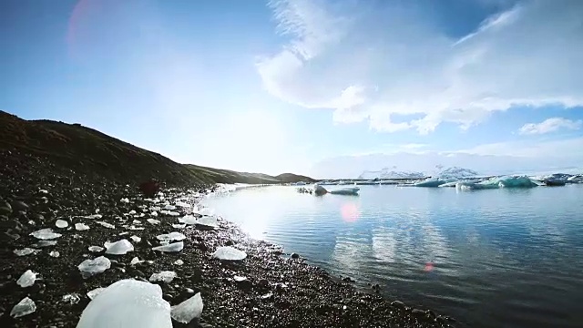 冰岛的冰川泻湖视频素材