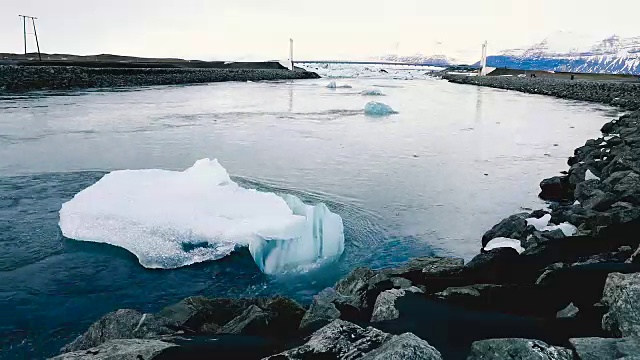 冰岛的冰川泻湖视频素材