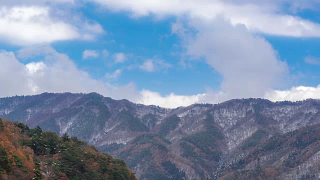 延时:日本山梨县川口湖视频素材