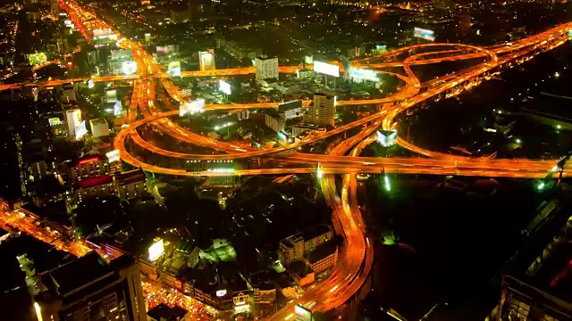 公路交通的时间流逝缩小效果城市生活背景视频素材