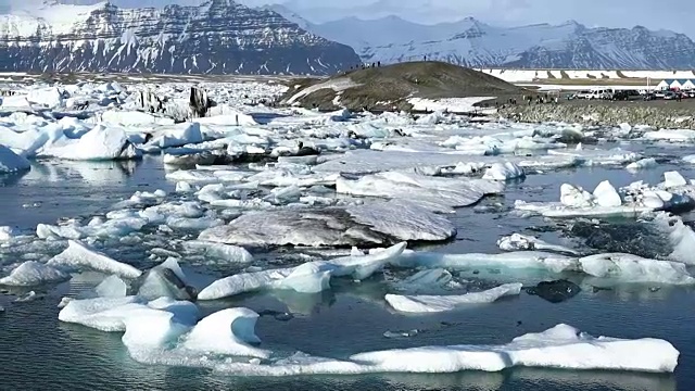 冰岛的冰川泻湖视频素材