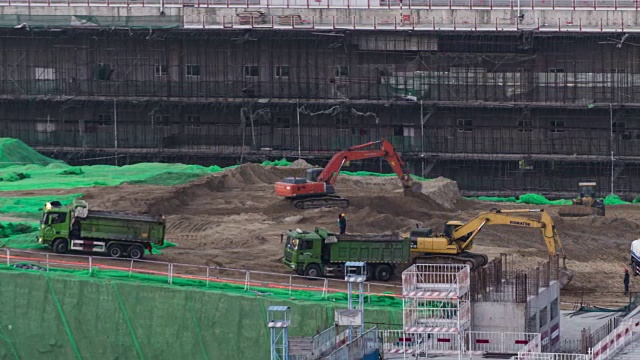 T/L MS HA PAN城市建设/北京，中国视频素材