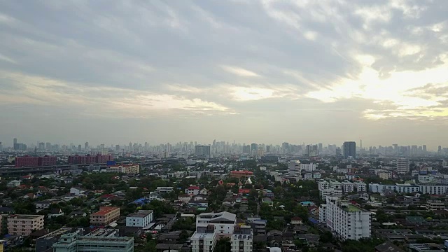 城市的空中景象视频素材