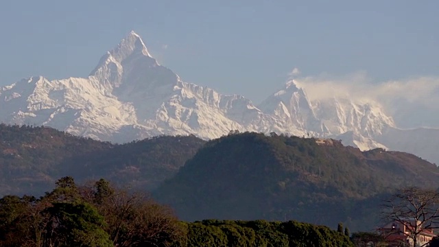 安纳普尔纳峰,喜马拉雅山脉,尼泊尔视频素材