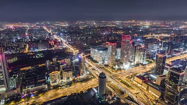 T/L WS HA PAN Dramatic Beijing Urban Skyline /北京，中国视频素材