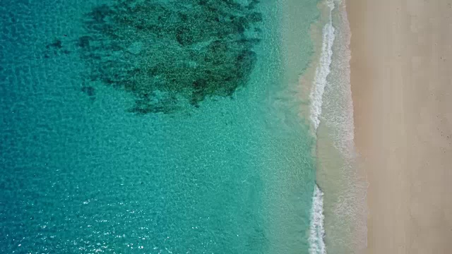 鸟瞰图热带泻湖和海滩视频素材