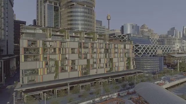 鸟瞰Barangaroo。澳大利亚悉尼视频素材