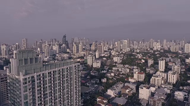 鸟瞰图曼谷的建筑城市视频素材