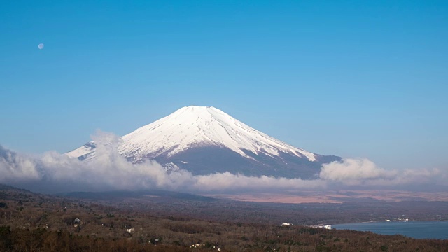 从山中子湖拍摄的富士山视频下载