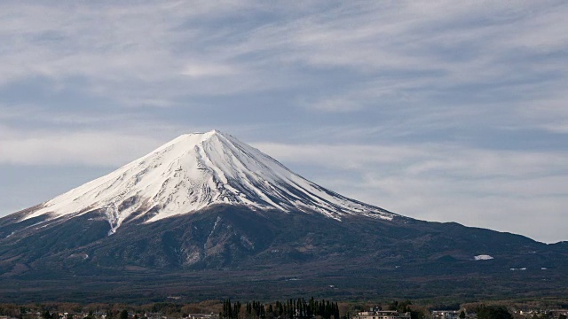 早晨的富士山，日本山梨县拉普视频素材