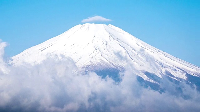 从山中子湖拍摄的富士山视频素材