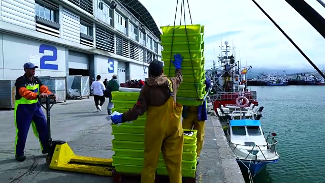 Santoña海港，Marismas de Santoña，维多利亚Joyel自然公园，坎塔布里亚海，Santoña，西班牙，欧洲视频素材