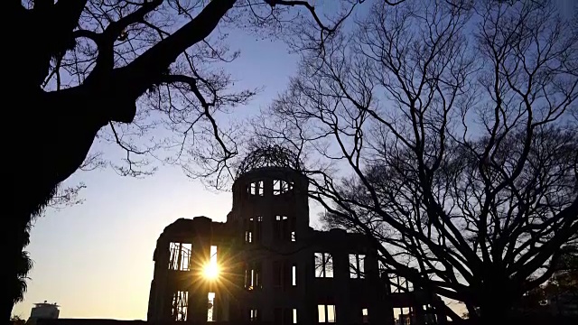 日本广岛的原子弹圆顶视频素材