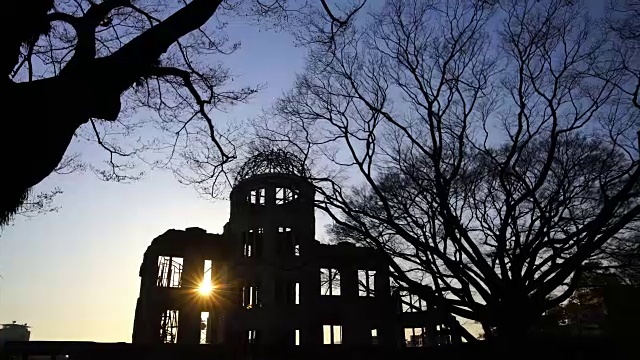 日本广岛的原子弹圆顶视频素材