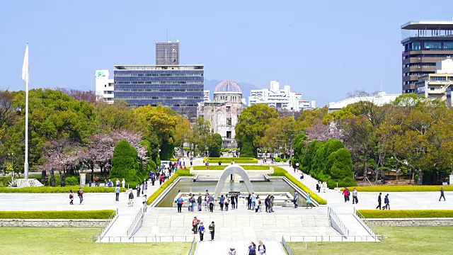 日本广岛和平纪念公园视频素材